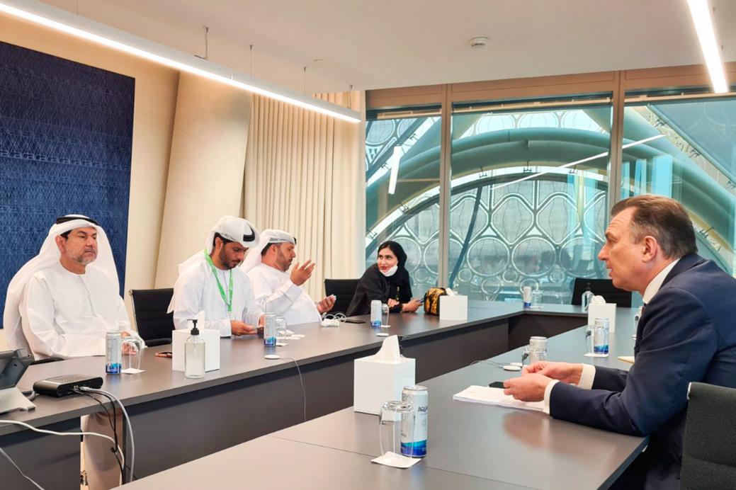 The BelCCI Chairman Vladimir Ulakhovich meets senior representatives of the UAE business associations The BelCCI Chairman Vladimir Ulakhovich meets senior representatives of the UAE business associations