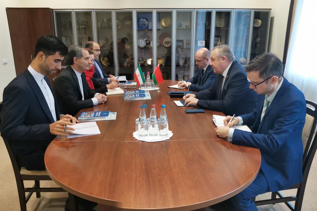 The BelCCI Chairman Mikhael Miatlikov meets the Ambassador Extraordinary and Plenipotentiary of Iran Saeed Yari