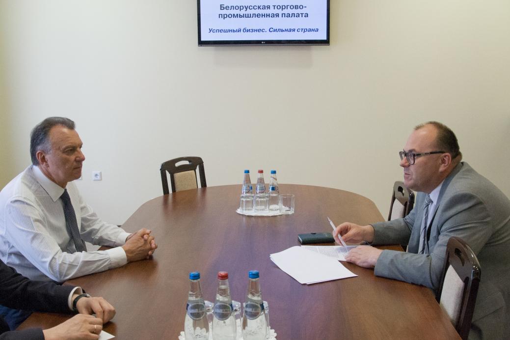 BelCCI Chairman Vladimir Ulakhovich meets Ambassador Extraordinary and Plenipotentiary of Belarus to Cuba Valery Baranovsky BelCCI Chairman Vladimir Ulakhovich meets Ambassador Extraordinary and Plenipotentiary of Belarus to Cuba Valery Baranovsky
