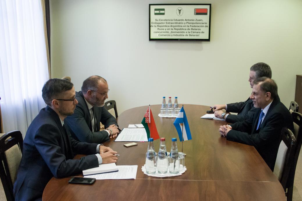 BelCCI Deputy Chairman Denis Meleshkin meets the Ambassador of Argentina Eduardo Antonio Zuain BelCCI Deputy Chairman Denis Meleshkin meets the Ambassador of Argentina Eduardo Antonio Zuain